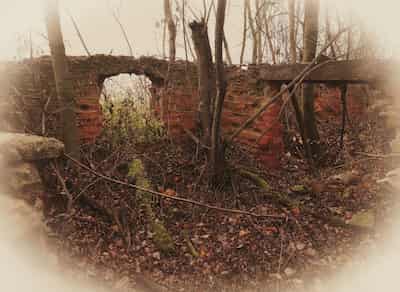 Remains of the original settlement's foundations